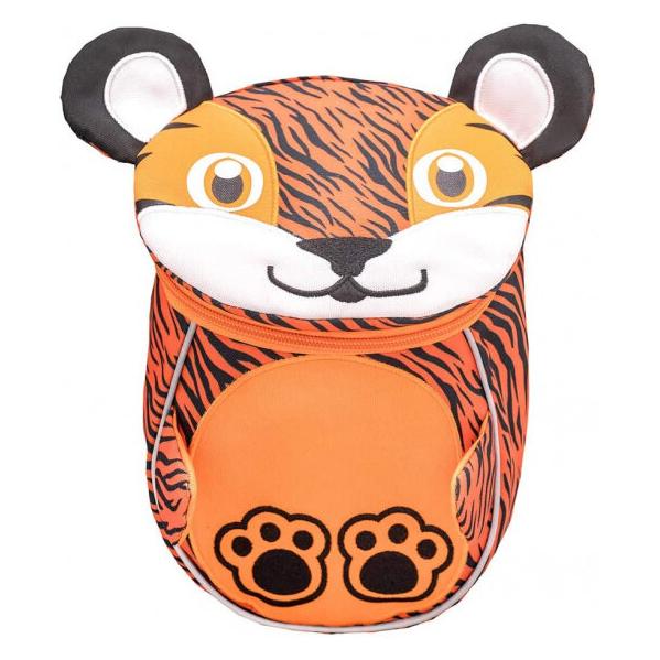Belmil Kindergartenrucksack Mini Animals Tiger Kunstfaser orange/schwarz (30515-12)