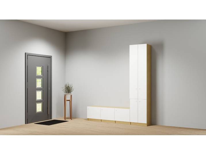 Individueller Garderobenschrank Premium Dekore Eiche