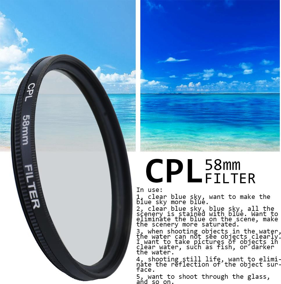 Altura Photo Professionele Camerafilter Set met UV, CPL, FLD en ND-filters, 58 mm