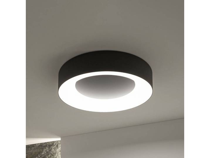 Paulmann Smart LED-Deckenlampe Casca schwarz Ø40cm RGBW IP44 Casca, dimmbar, schwarz, für Wohn- / Esszimmer, Metall, Modern