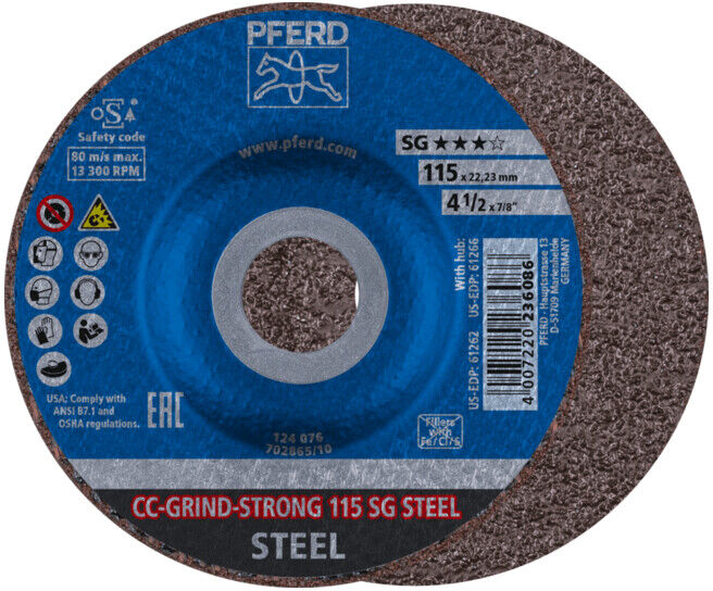 Meule PFERD CC-GRIND CC-GRIND-STRONG 115 SG STEEL (64181115)