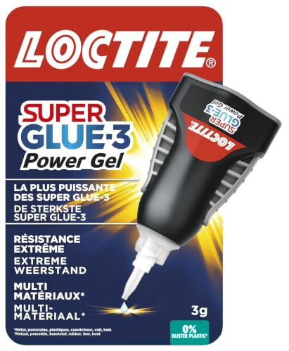 Loctite Super Glue-3 Power Gel Control flexibele secondelijm, transparent, 3 g