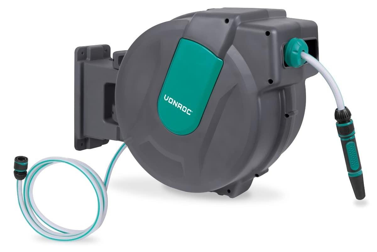 Automatische tuinslanghaspel met 35 m slang en accessoires