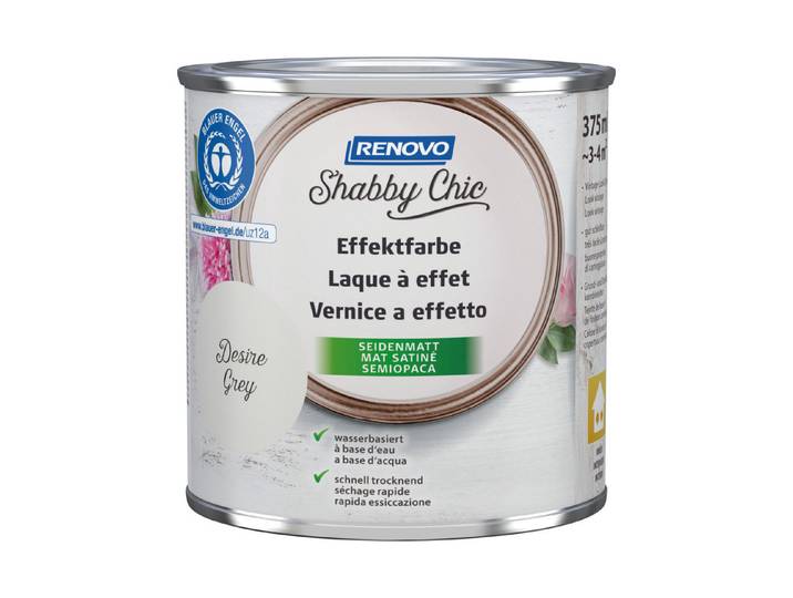 Renovo Shabby Chic Effektfarbe Grau 375 ml