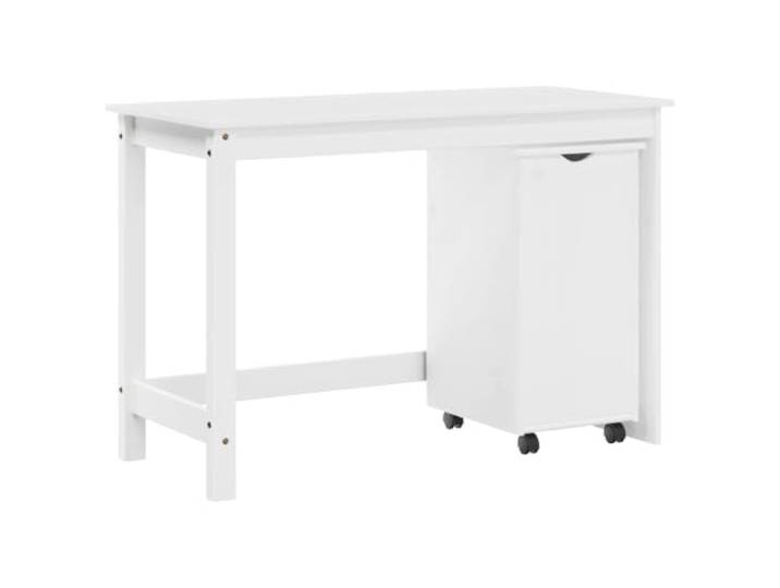 KTHLBRH Set aus Schreibtisch und Schrank, 2-teilig, weiß, Kiefernholz, mit Massives Kiefernholz, pflegeleicht, großer Raum, reibungslose Bewegung, Verwendung im Innen- und Außenbereich