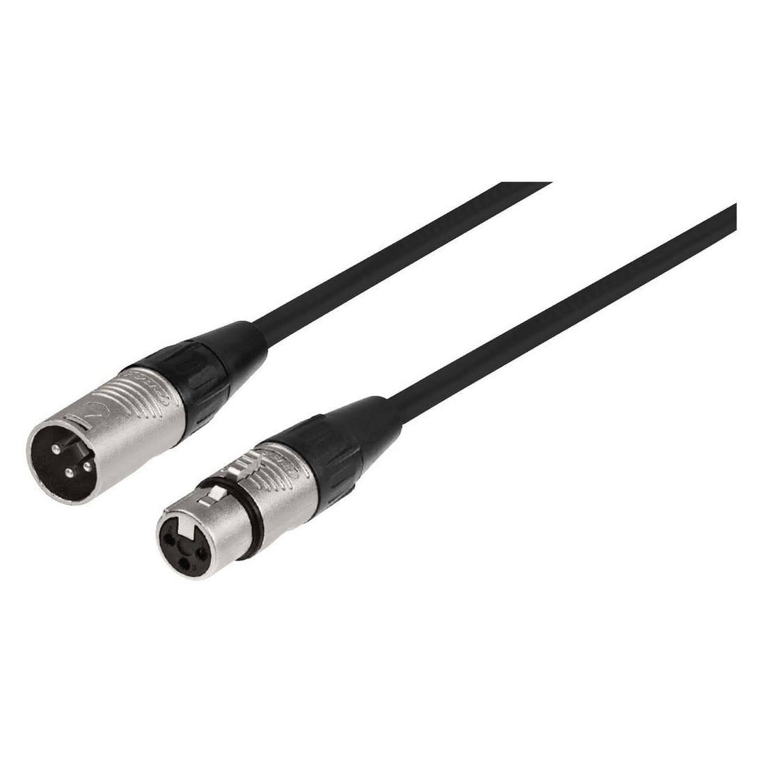 Monacor XLR-Verlängerungskabel (15 m, XLR Kabel) (MECR-1500/SW)