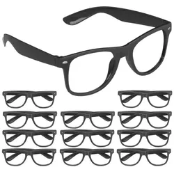 Relaxdays Partybrille im 12er Set Schwarz
