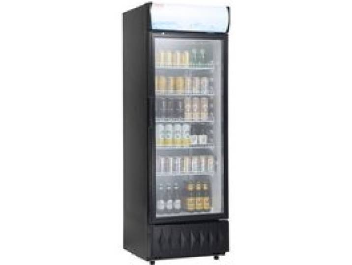 VEVOR Réfrigerateur à Boissons Commercial 345 L Frigo Vitrine Température 0-10 ℃ Armoire à Boisson Réfrigérée avec 5 Étagères Réglables et Caisson Lumineux Personnalisable pour Magasin Supermarché Bar