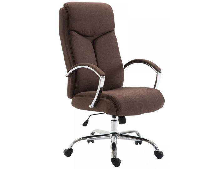 CLP Chefsessel Stoff Braun, Metall, 65x115x73 cm, Büromöbel, Bürostühle, Chefsessel