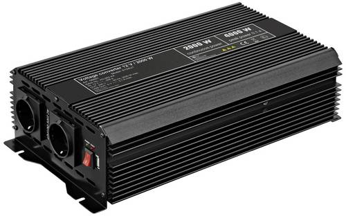 Goobay Wechselrichter SPW IT 2000W 12 V/DC - 230 V/AC, 5 V/DC