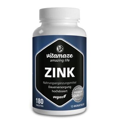 Zink 25 mg hochdosiert vegan Tabletten 180 St