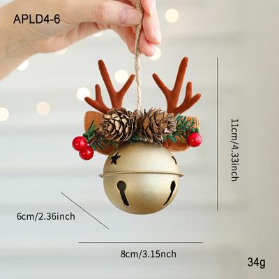 DynamicDeals Mixed Pendant Christmas Tree, Christmas Bell Antlers Bow Pinecone Bell, Showcase Car Hanging Decoration 1