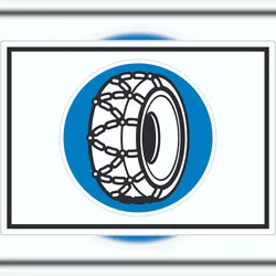 HB-Druck Schneekettenpflicht Symbol Aufkleber A3 (297x420mm)
