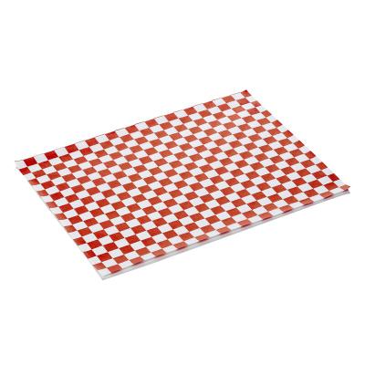 WAS Germany Burgerpapier Rot Weiss Set WRAP & GO, 25 x 20, Set á 1000 Stück, Fettpapier