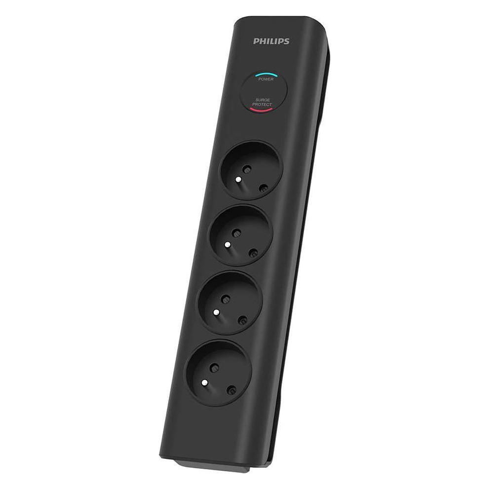 Philips SPN7040BA/60 surge protector Black 6 AC outlet(s) (6x, CEE 7/3, 2 m) (PHIL-SPN7040BA/60)