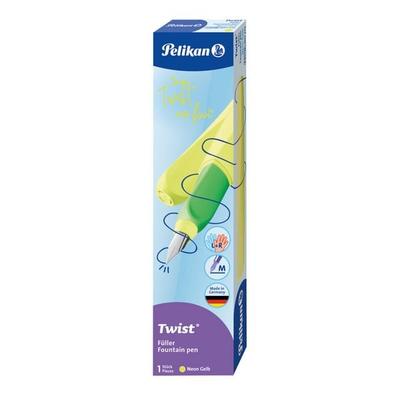 Pelikan Füller Twist Neon Gelb, Feder M, Rechts- und Linkshänder