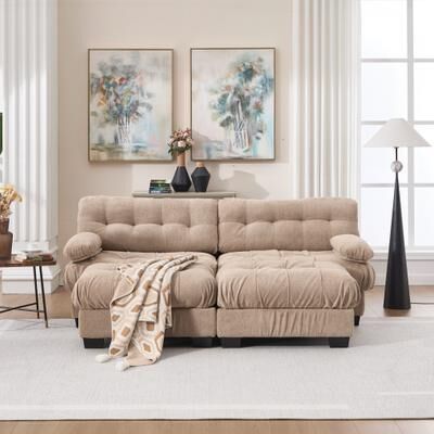 Sectional Couches for Living Room,Modular Sectional Sofa Cloud Couch with Ottoman