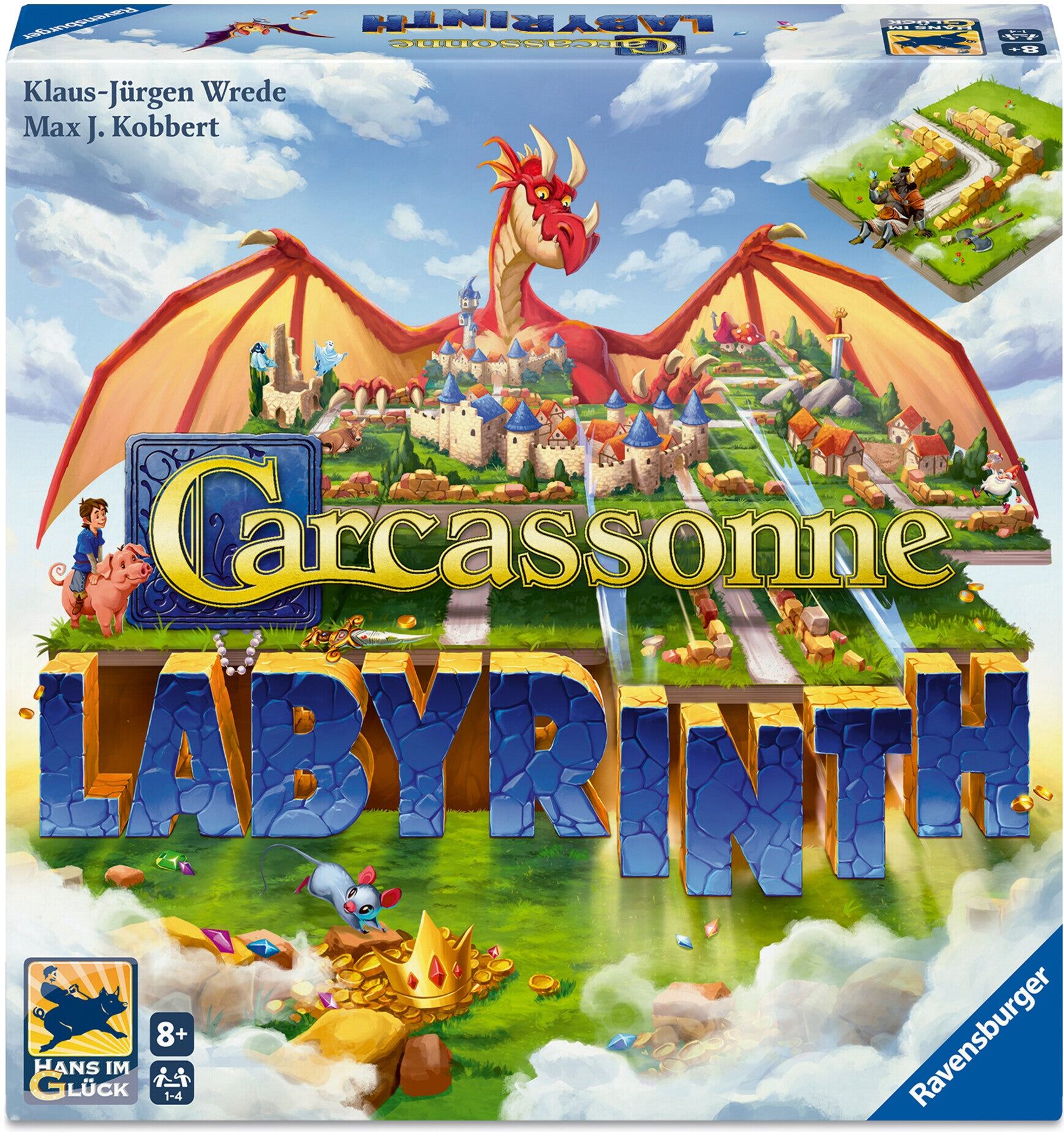 Ravensburger Carcassonne Labyrinth Board Game, Ages 10+, Family Strategy Game, 2-4 Players