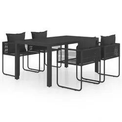 Garten-Essgruppe PVC Rattan | vidaXL : Größe - 5-tlg.