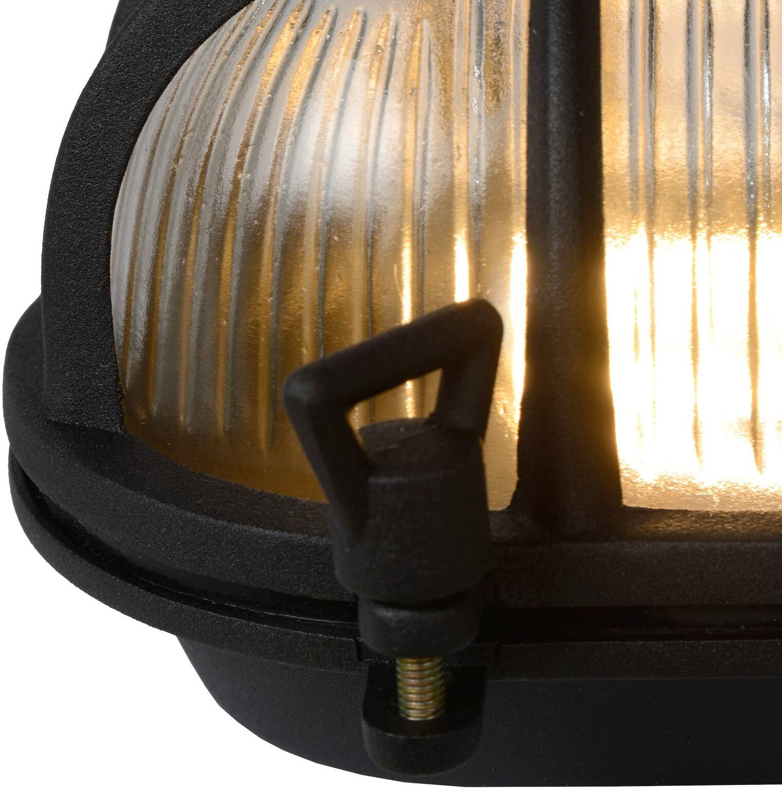 Lucide Outdoor Wall Light Dudley, dimmable, Black, Aluminium, Maritime, Outdoor Wall Light