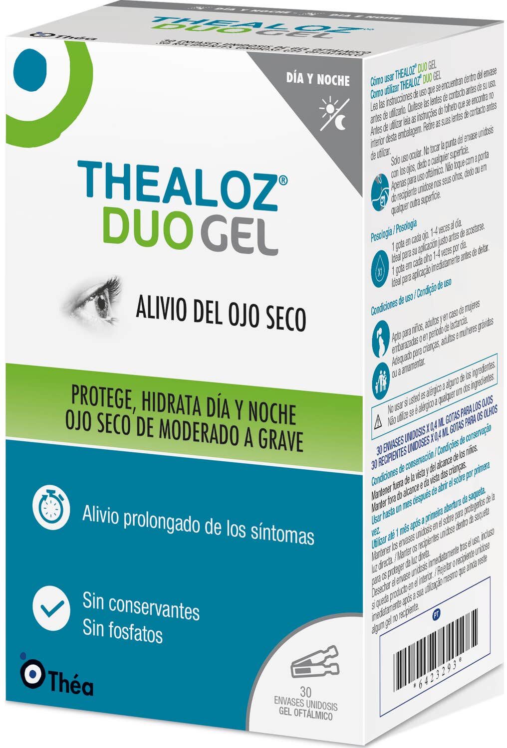 THEALOZ Duo Gel Ojos Secos 30 uds