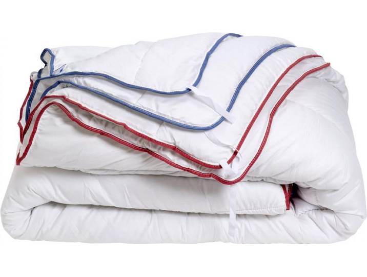 Bleu Calin Couette 4 saisons Anti-acariens - 3 couettes en 1 - 220x240cm