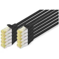 Digitus CAT 6A S/FTP Patchkabel, 10 Stück (S/FTP, CAT6a, 5 m), Netzwerkkabel