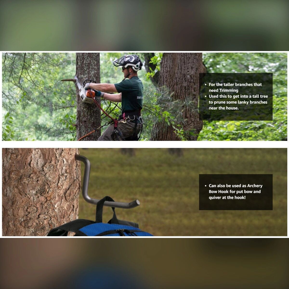 INF Robuste Edelstahl-Schraubtrittstufe für Baumklettern und Jagd