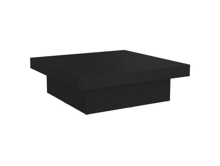 Table basse - AKOZON - Noir - 90x90 cm - Aggloméré - Facile à entretenir