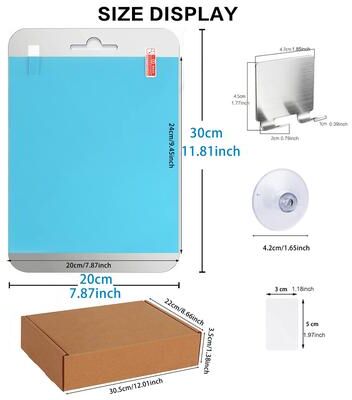 Fusion Finds Fogless Shower Mirror Large Unbreakable Acrylic Mirror For Travel & Bathroom Shaving b