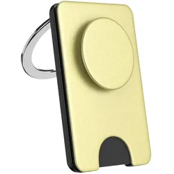 PopSockets MagSafe Halter PopWallet Premium, Smartphone Halterung, Gold, Gelb