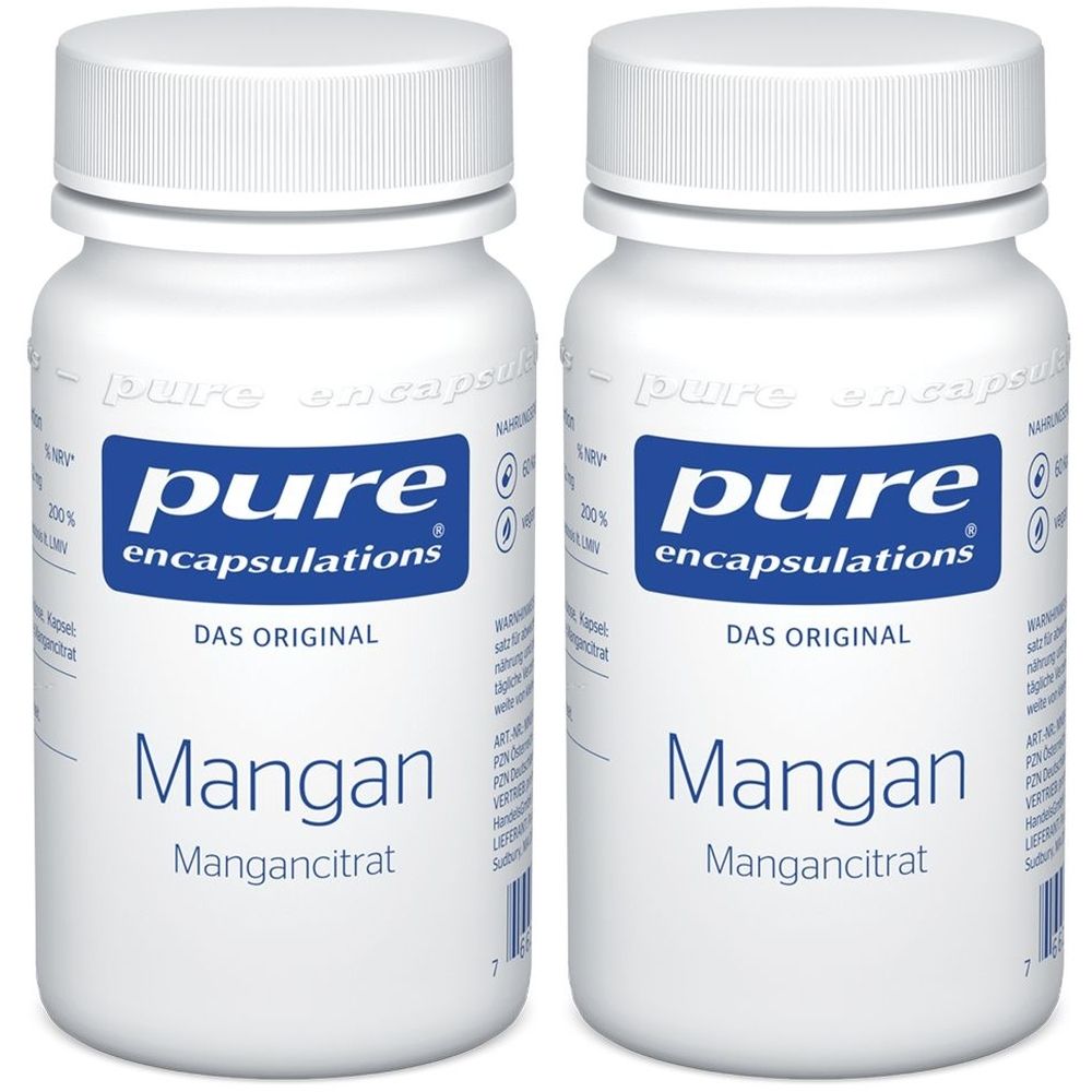 Pure Encapsulations Mangan Mangancitrat Kapseln 2x 2x60 St