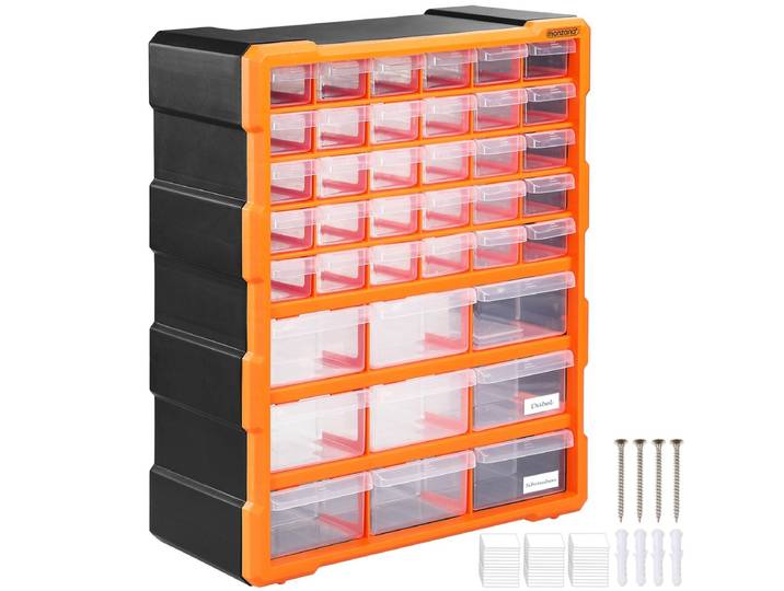 Monzana Assortimentskast 39 Lades 47\,5x38x16cm Scheidingswanden tot 72 Vakken