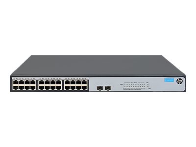 HPE OfficeConnect 1420 24G 2SFP+, Unmanaged, L2, Gigabit Ethernet (10/100/1000), Vollduplex, Rack-Einbau, 1U