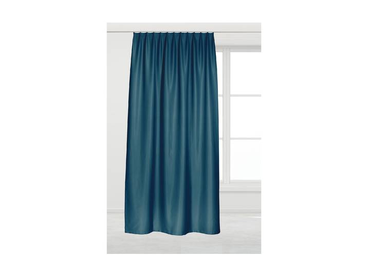 Vorhang Casa Leon Verdunklung, Blau , blau, B:135cm H:245cm, Polyester, Gardinen, Vorhang