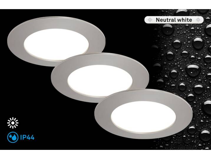 BRILONER LEUCHTEN LED Einbauleuchte FLAT IN , silber (weiß, neutral), Leuchten, LED Einbauleuchte