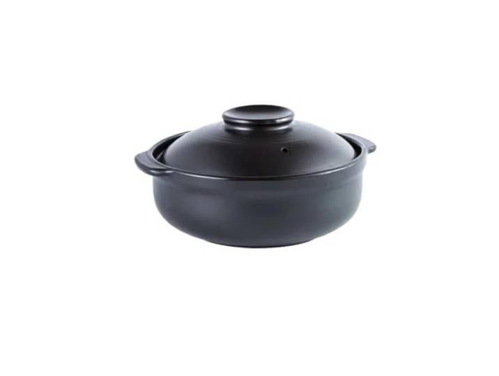 Topf Auflauf Keramik Suppentopf Reis Gas Tontopf Gedämpfter Reis, geschmorter Hühnerreis und hitzebeständiger Tontopf(Flat 3 L)