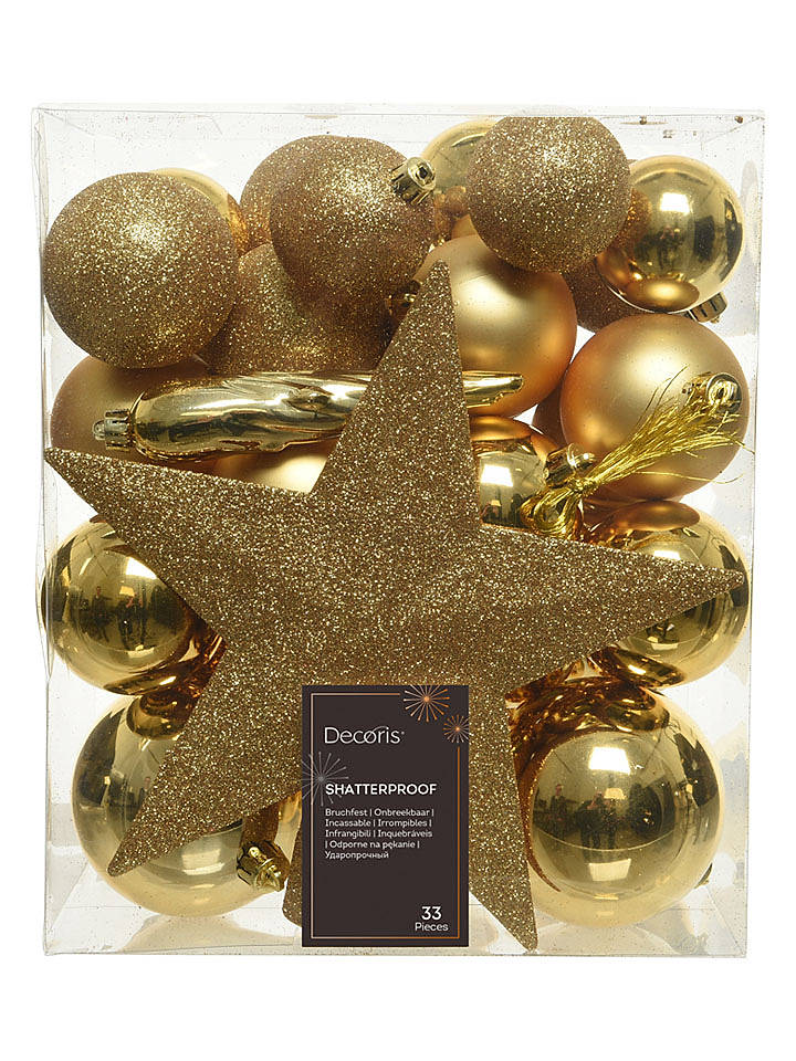 Kaeming Christbaumschmuck in Gold - 33 Stück - onesize