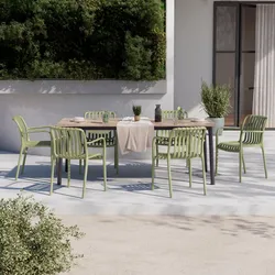Gartentisch Jannis Anthrazit/Naturfarben
