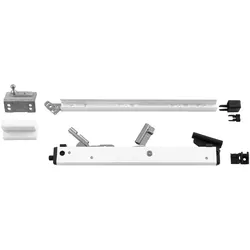 Hautau, Zubehör Türbeschlag, FL190 Öffnerschere mit Universal-Flügelbock, Alu weiss RAL 9016