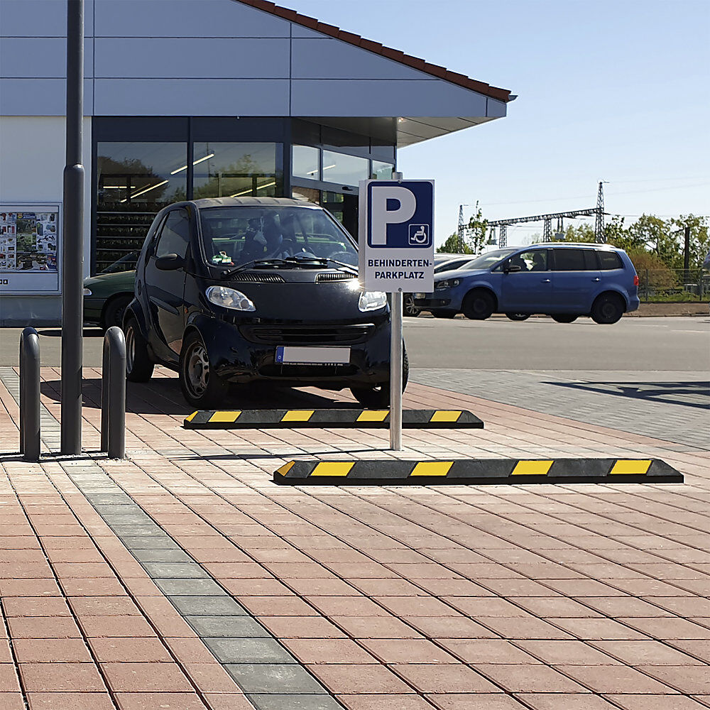 Radstopp Park-AID®, LxBxH 1800 x 150 x 100 mm, rotbraun / weiß Moravia