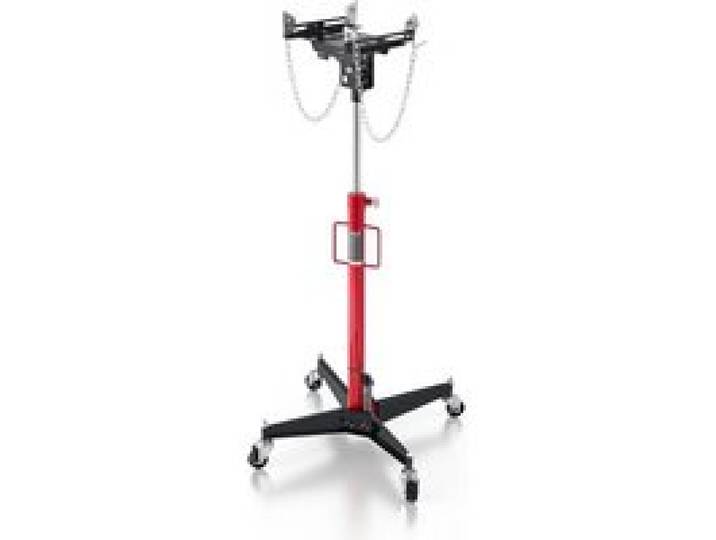VEVOR hydraulischer Wagenheber Getriebeheber mit 500 kg Hubkapazität, Teleskop-Getriebeheber mit Pedal, 360°-Schwenkrad, 127-202 cm Hubhöhe, Hebezeug für Garage / Werkstatt Rot + Schwarz