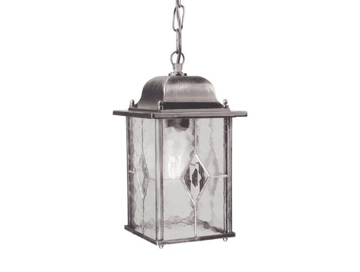Elstead Lighting Aussenhängeleuchte Wexford, Schwarz, Silberfarben, Glas, Metall, 15.9x34 cm, Europäischer Sicherheitsstandard, Schutzklasse I (Erdungsanschluss), CE, Lampen & Leuchten, Außenbeleuchtung, Außendeckenleuchten