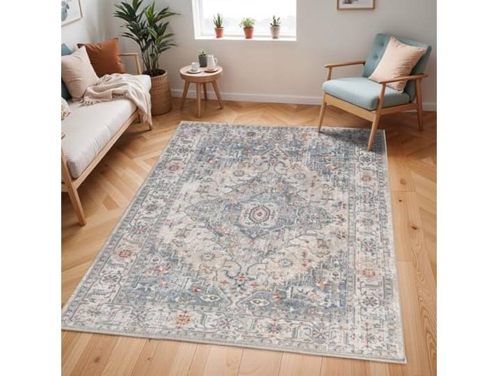 Livabliss Dalila London Vintage Teppich 200x275 cm – Grau, Blau