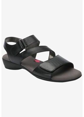 Wide Width Women's Marilyn Sandal by Ros Hommerson in Black (Size 6 W)