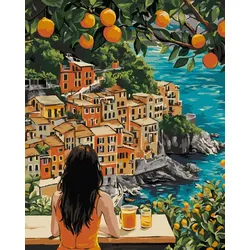 Malen nach Zahlen auf Keilrahmen "Orangenbaum", 40 x 50 cm