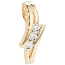 DIAMOUR Anhänger 3 Brillanten zus. ca. 0,10ct Gold 375