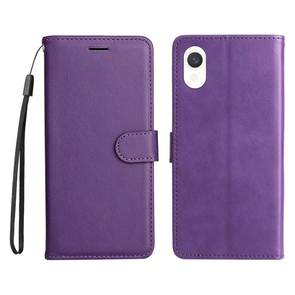 Cover-Discount Galaxy A23e - Leder Etui Hülle violett (Samsung Galaxy A23e) (660118820A)