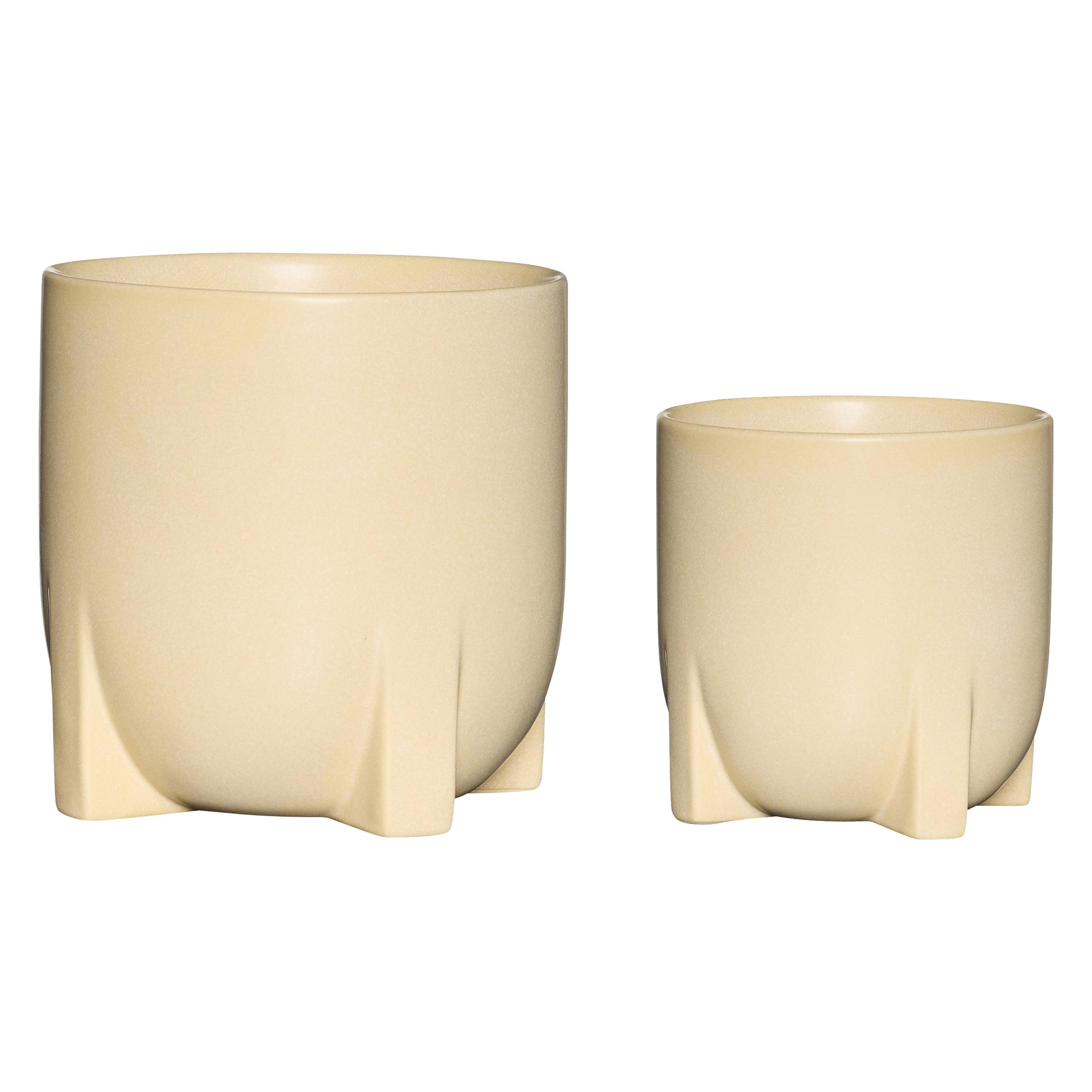 Hübsch Up Töpfe Gelb (2er Set) (21 x 21 x 21 cm) (762003)