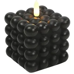 LED Bubble Kerze Lyon M schwarz 9cm